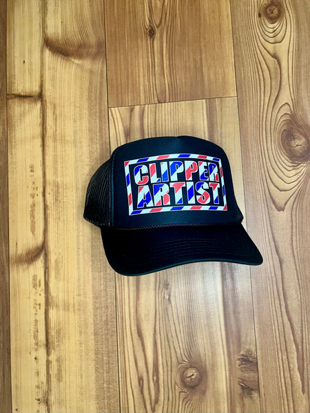 Clipper Artist Barber Stripe foam trucker